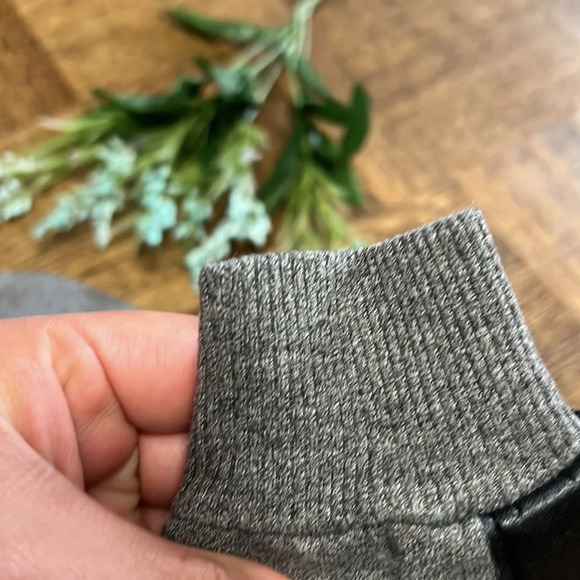 WILFRED FREE Heather Gray Hooded Jacket Faux Leather - Picture 5 of 6